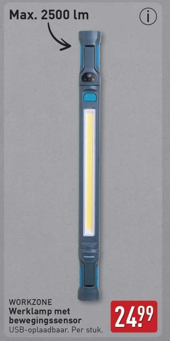WORKZONE Werklamp met bewegingssensor