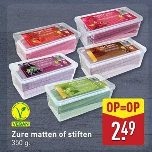 Zure matten of stiften 350 g.