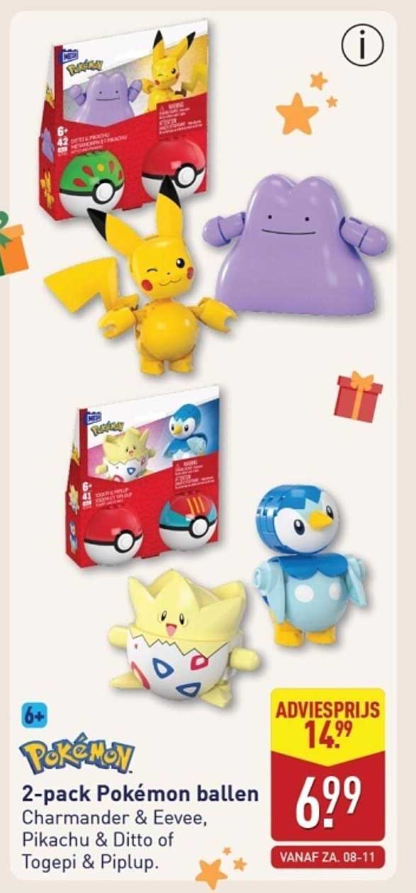 2-pack Pokémon ballen