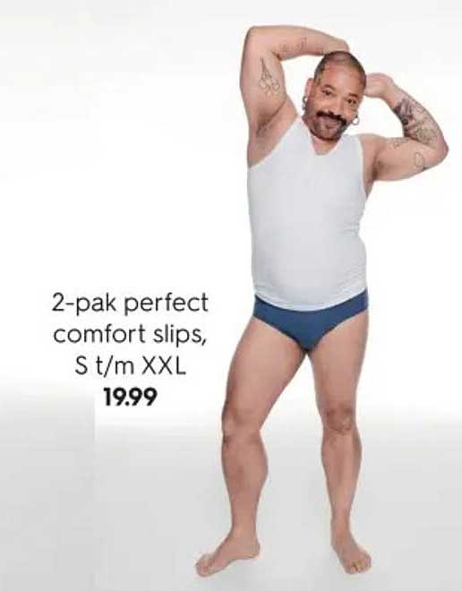 2-pak perfect comfort slips, S t/m XXL