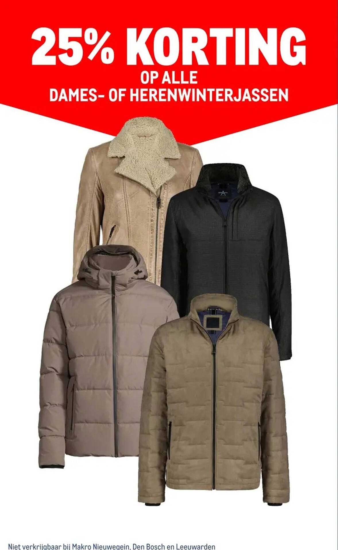 25% KORTING OP ALLE DAMES- OF HERENWINTERJASSEN