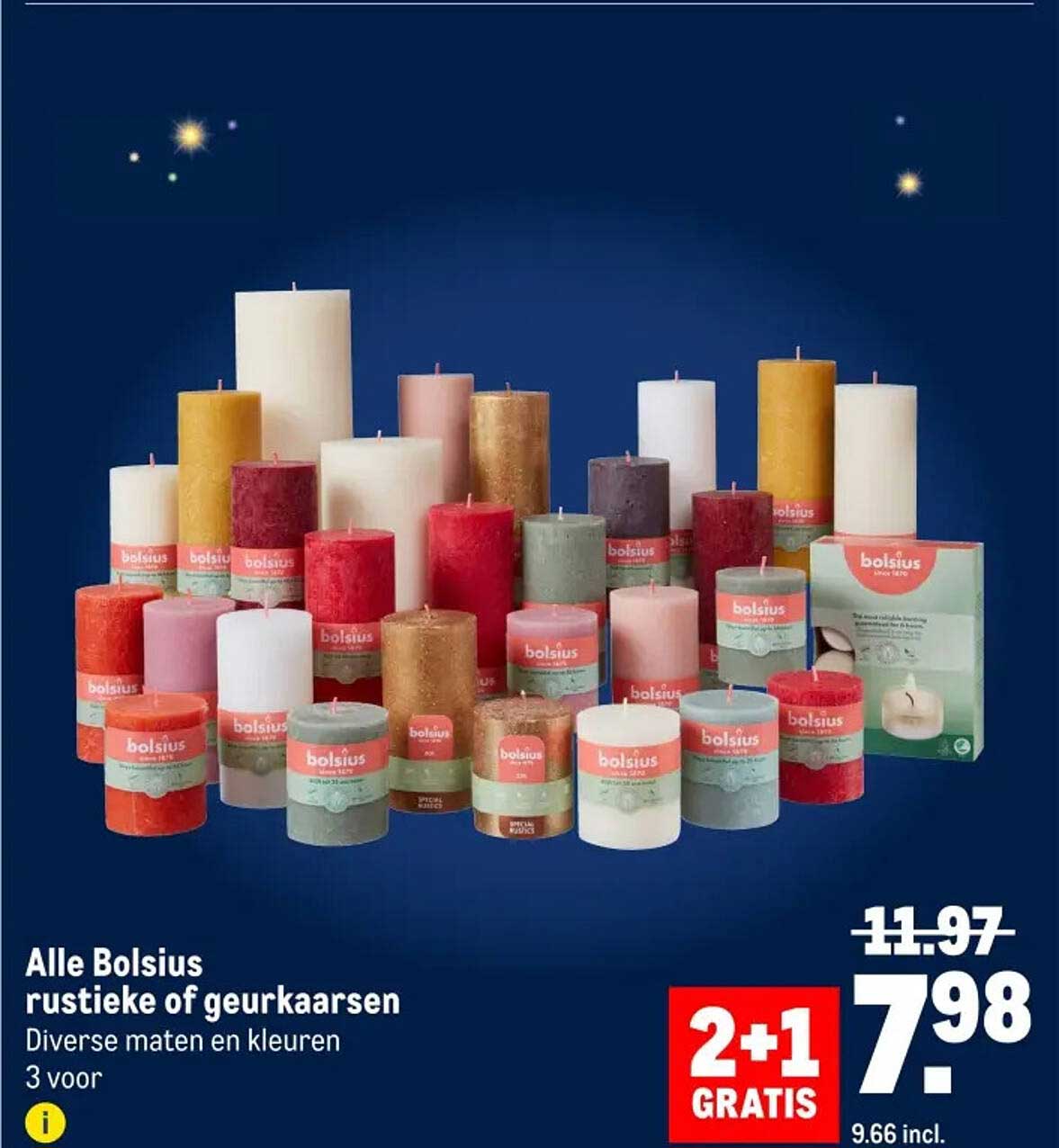 Alle Bolsius rustieke of geurkaarsen