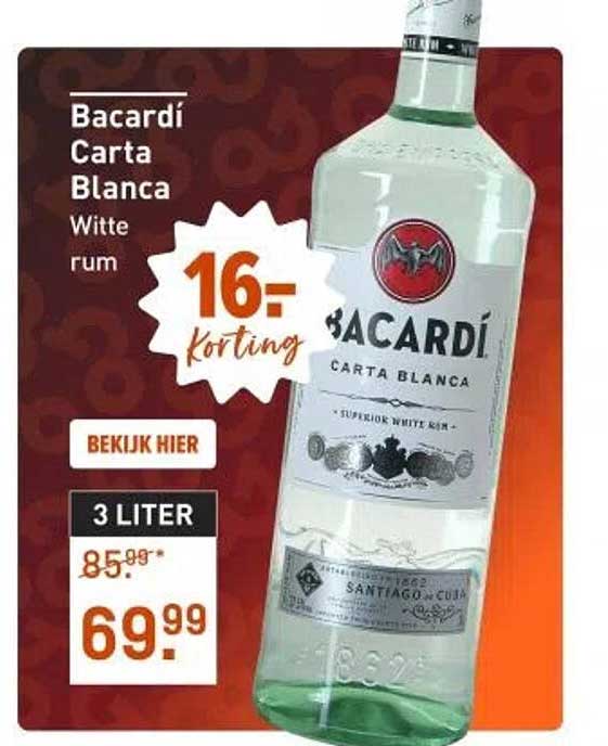 Bacardí Carta Blanca Witte rum