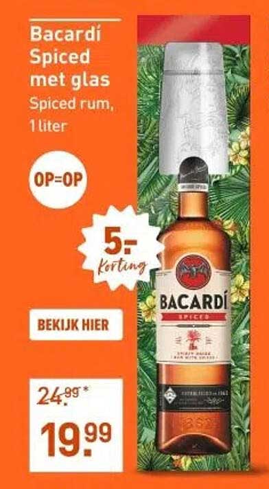 Bacardí Spiced met glas