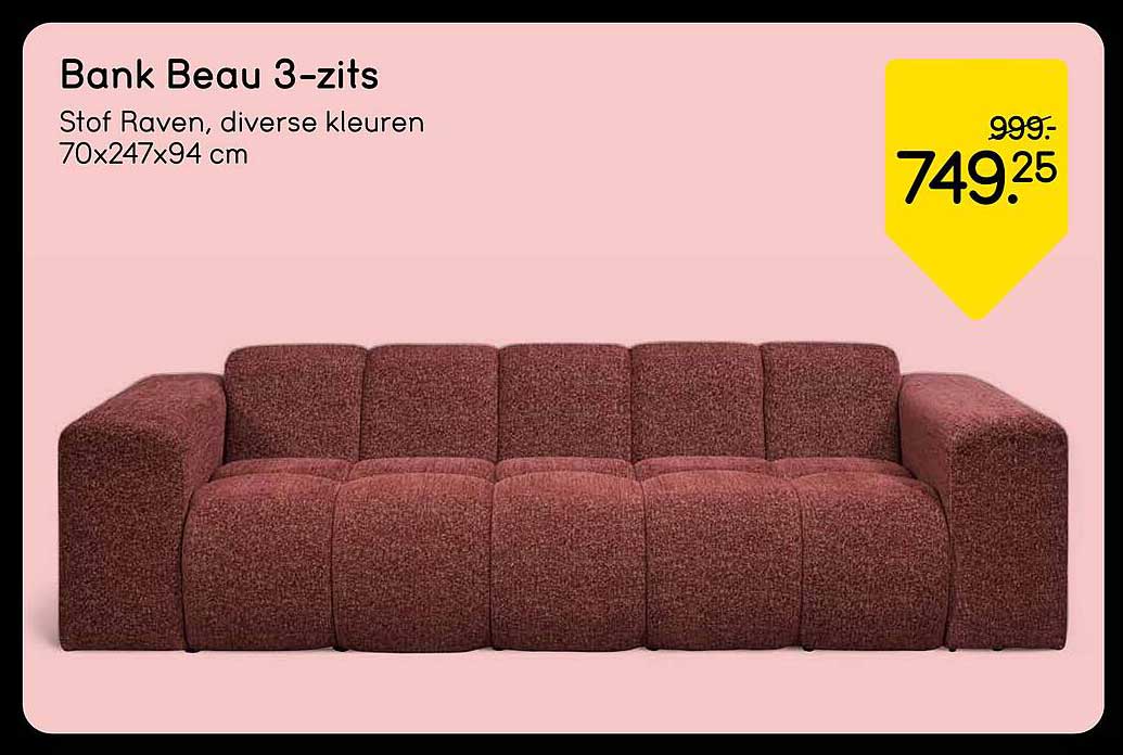Bank Beau 3-zits