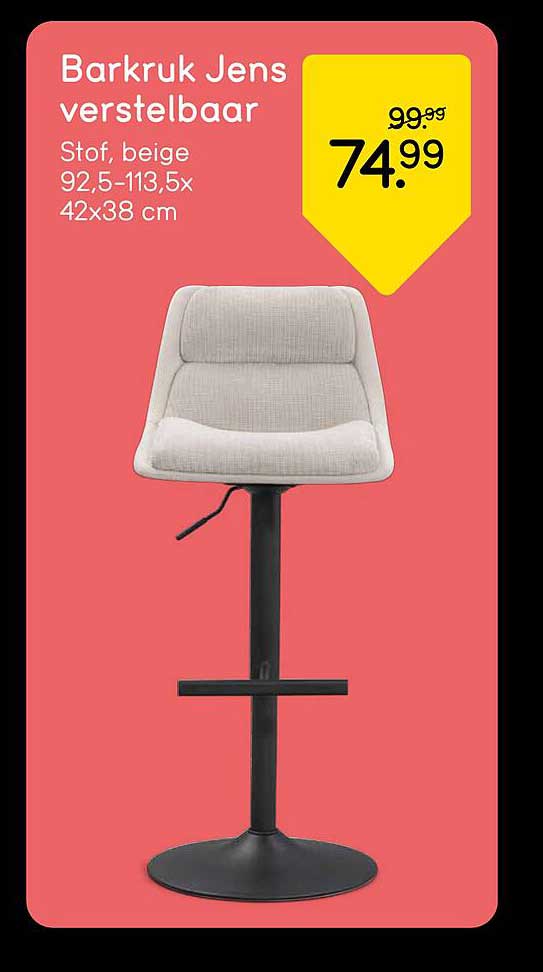 Barkruk Jens verstelbaar