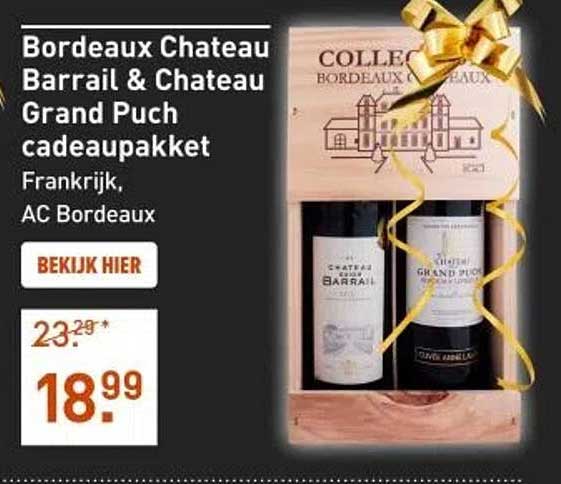 Bordeaux Chateau Barrail & Chateau Grand Puch cadeaupakket
