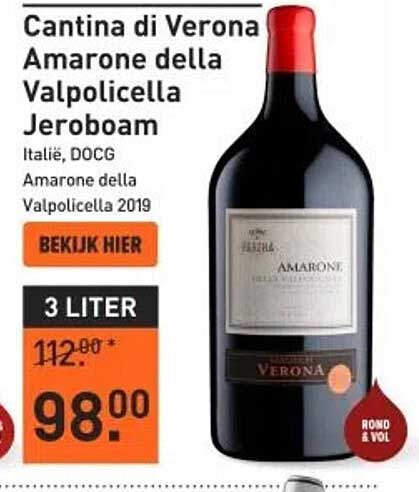 Cantina di Verona Amarone della Valpolicella Jeroboam