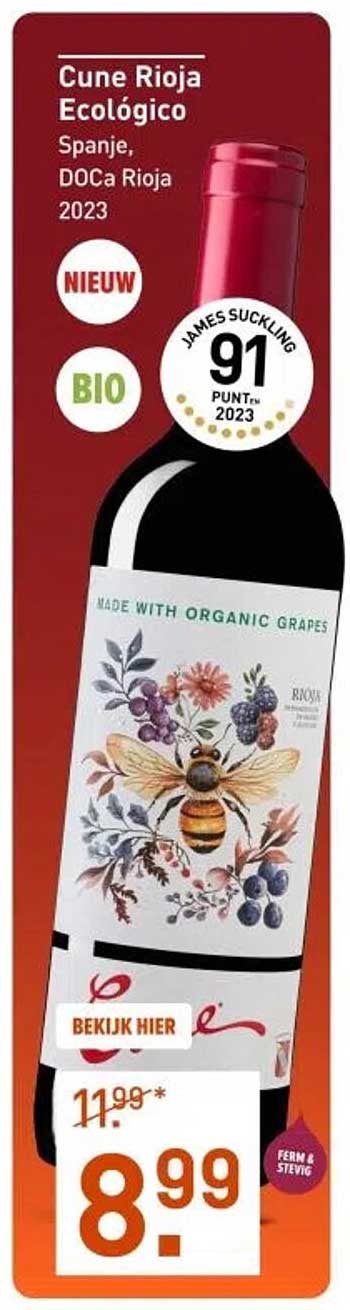 Cune Rioja Ecológico Spanje, DOCa Rioja 2023