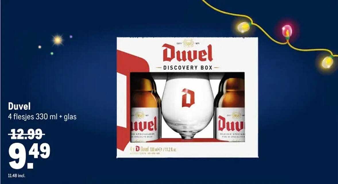 Duvel Discovery Box - 4 flesjes 330 ml + glas