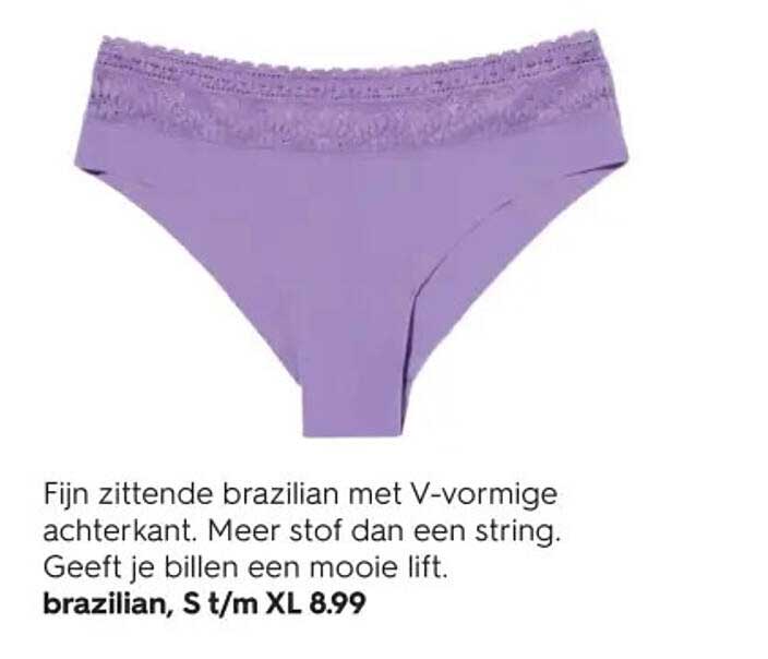 Fijn zittende brazilian met V-vormige achterkant