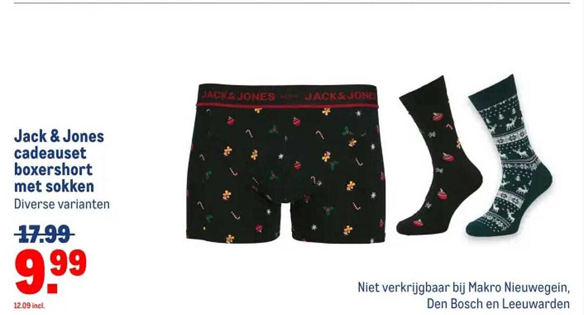 Jack & Jones cadeauset boxershort met sokken
