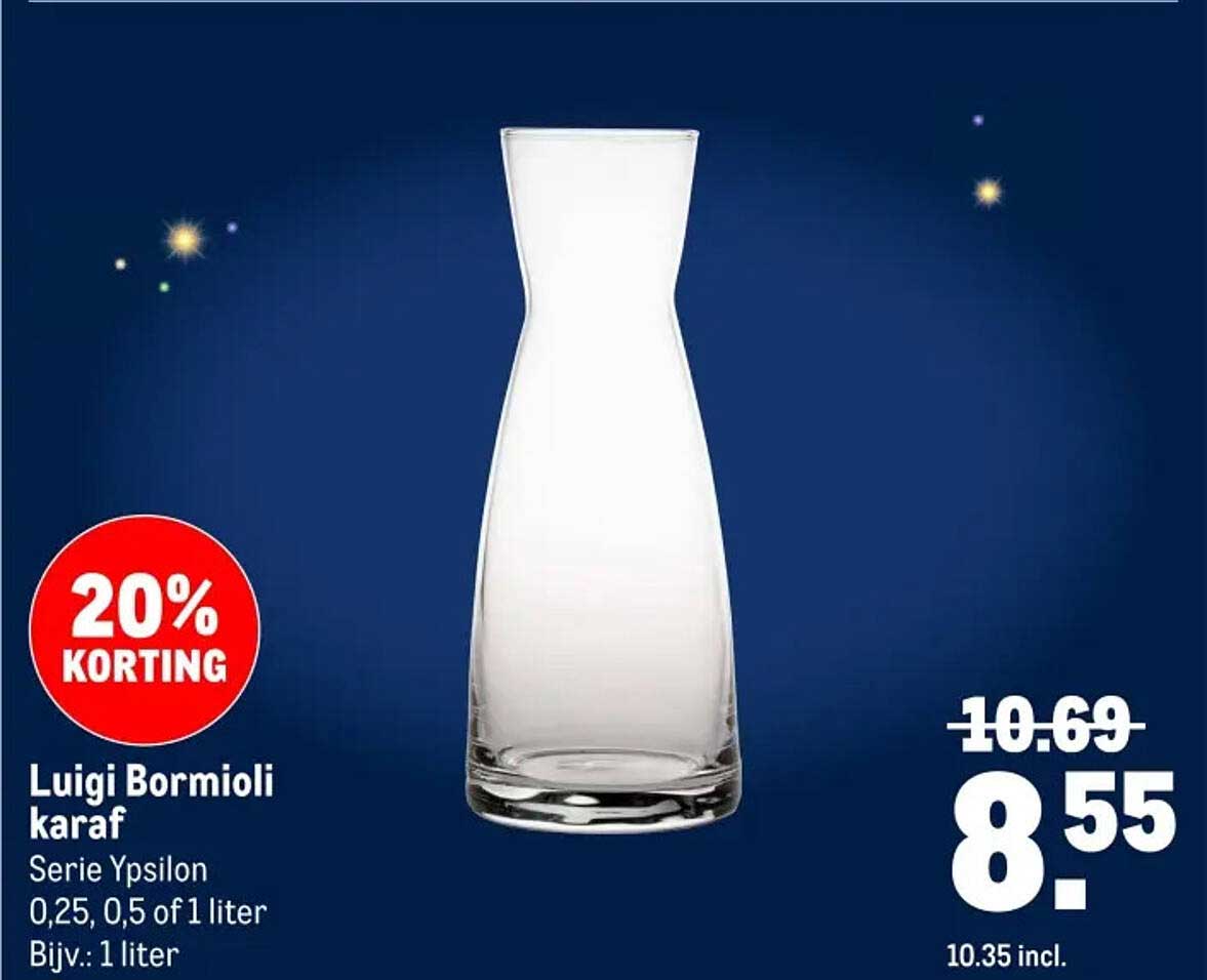 Luigi Bormioli karaf - 20% KORTING