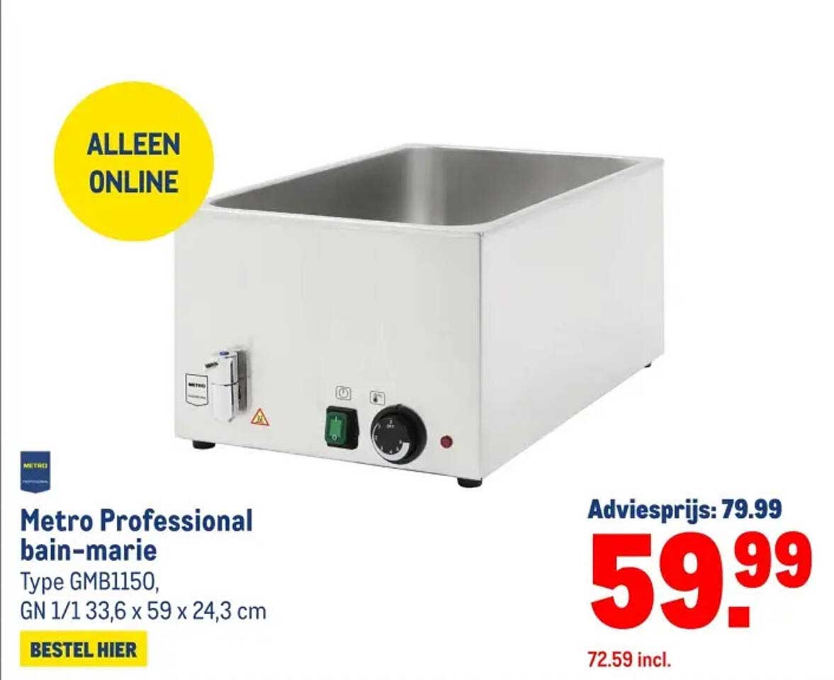 Metro Professional bain-marie