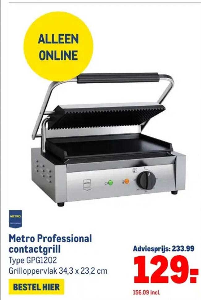 Metro Professional contactgrill