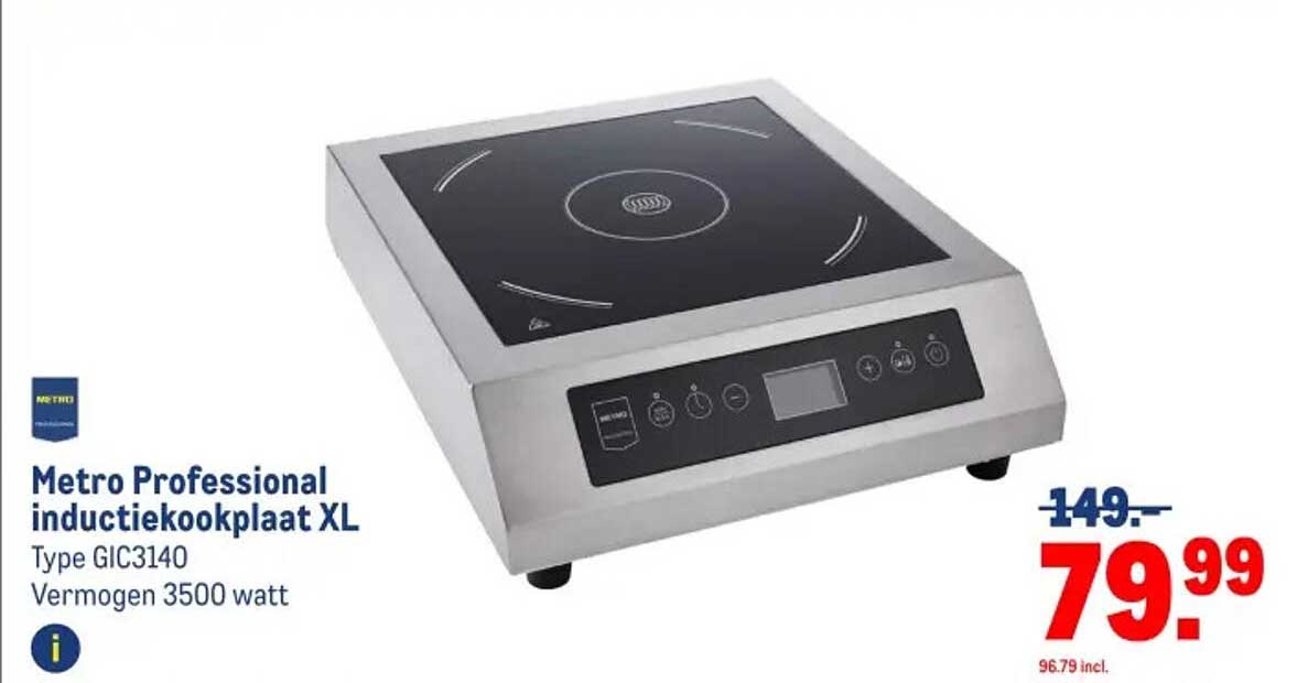 Metro Professional inductiekookplaat XL