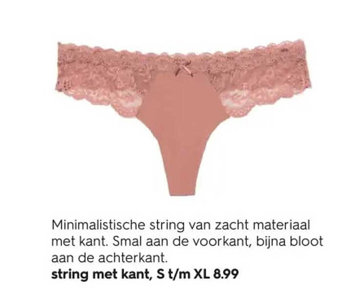 Minimalistische string met kant