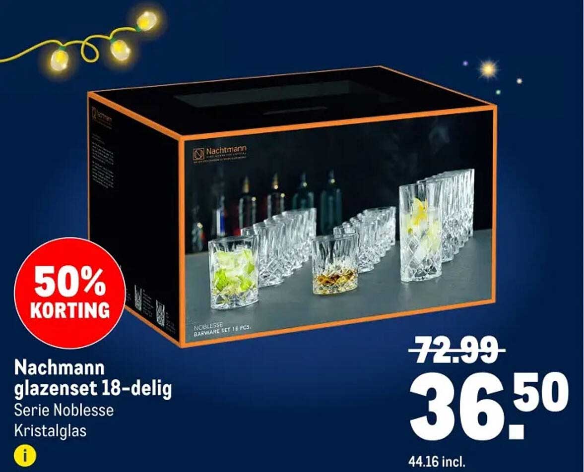 Nachmann glazenset 18-delig Serie Noblesse Kristalglas