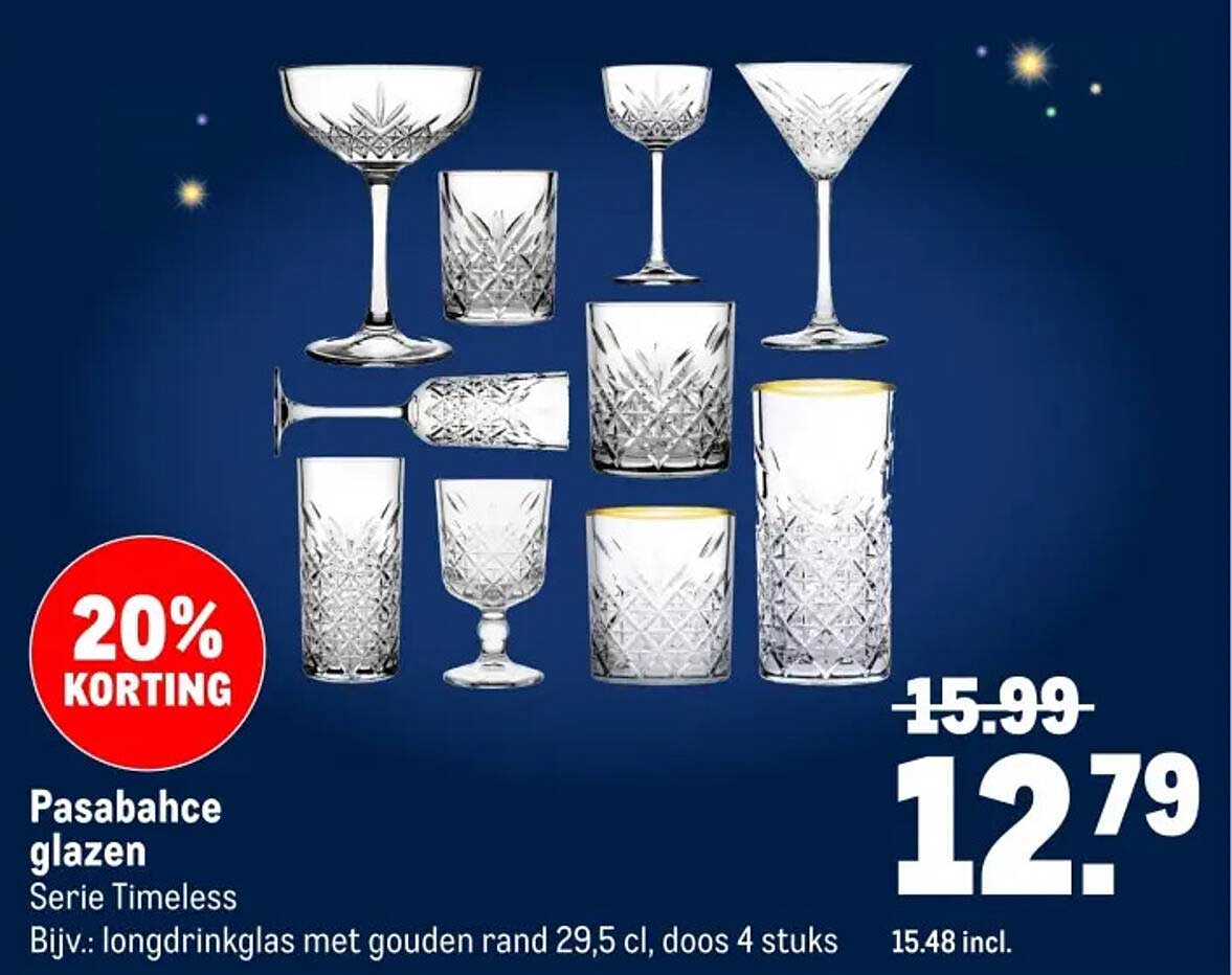 Pasabahce glazen Serie Timeless