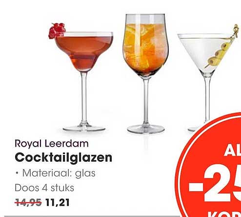 Royal Leerdam Cocktailglazen