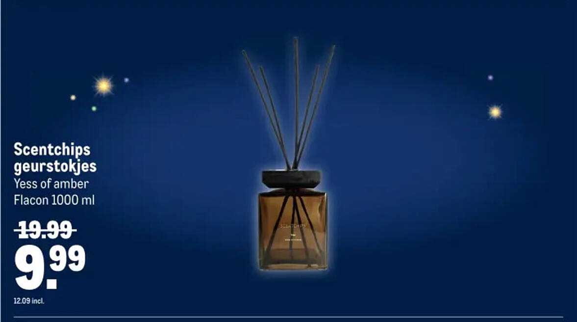 Scentchips geurstokjes Yess of amber Flacon 1000 ml