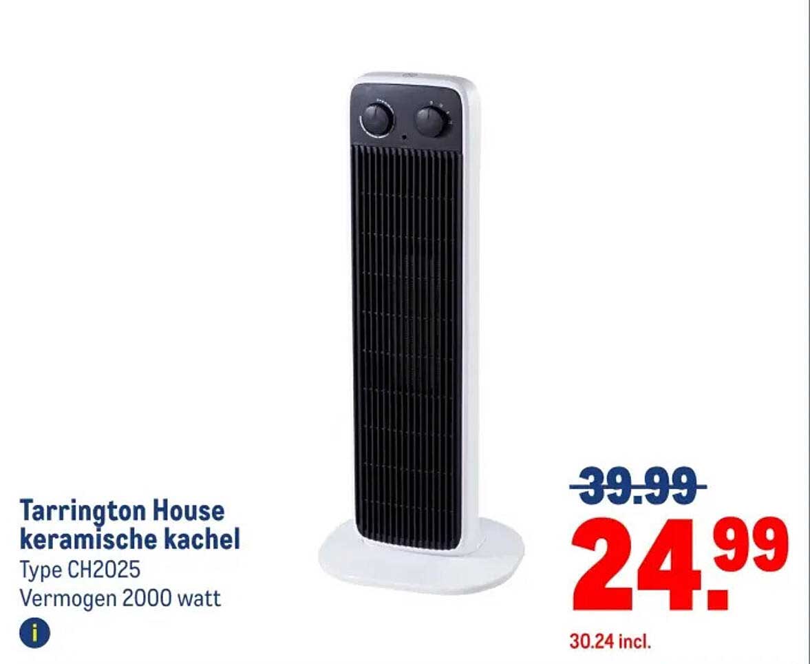 Tarrington House keramishe kachel Type CH2025 Vermogen 2000 watt