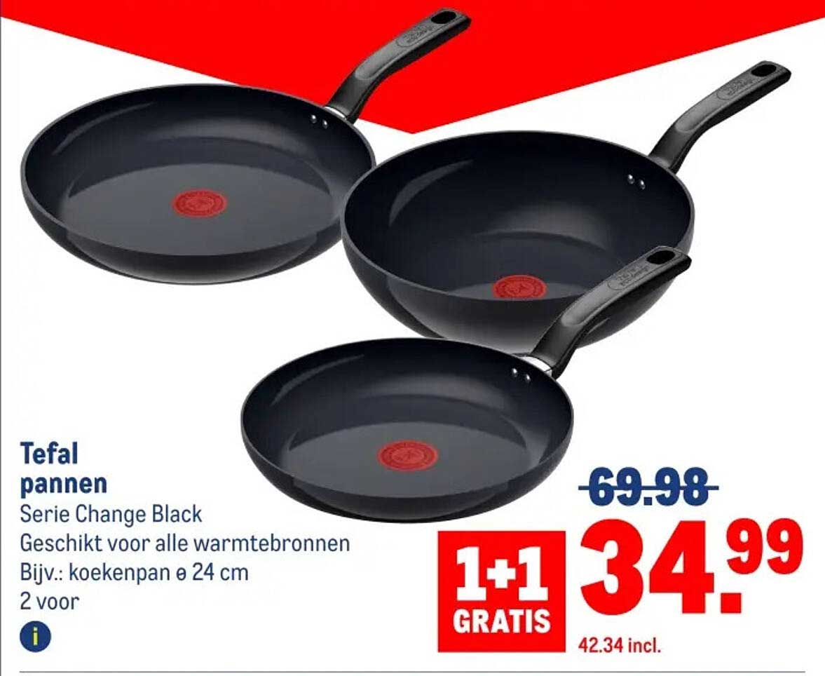 Tefal pannen Serie Change Black