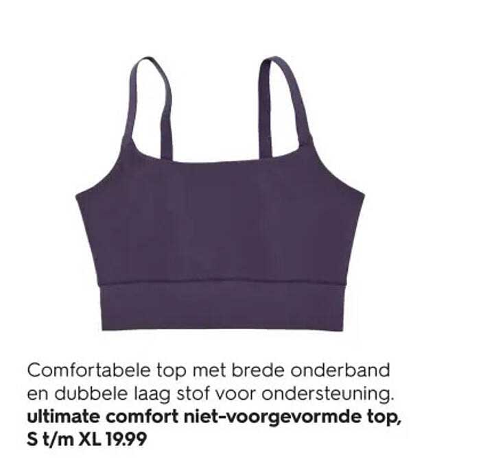 ultimate comfort niet-voorgevormde top, S t/m XL 19.99
