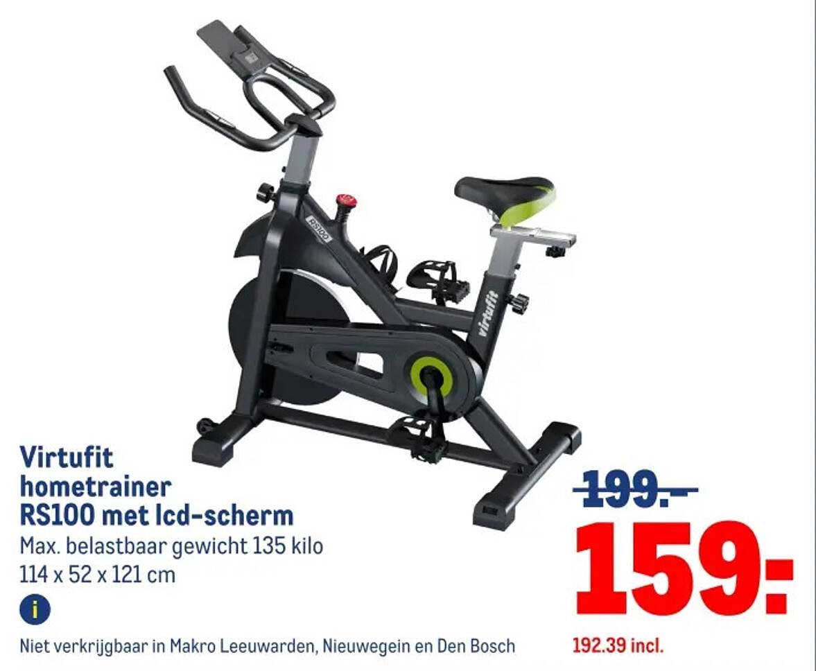 Virtufit hometrainer RS100 met lcd-scherm