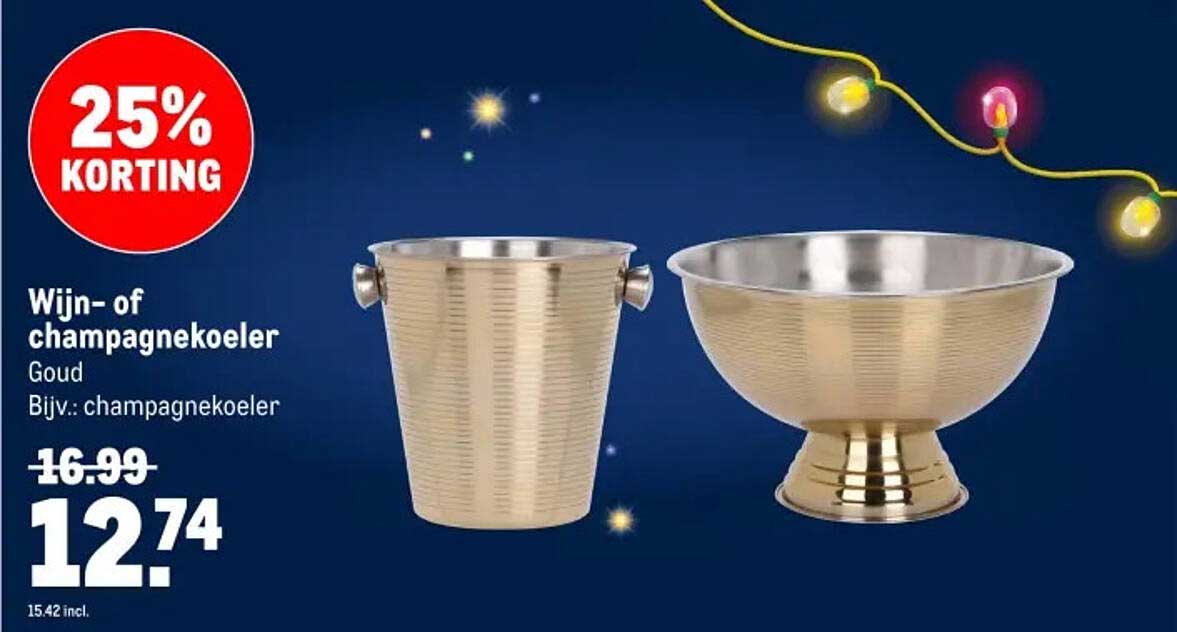 Wijn- of champagnetekoeler
