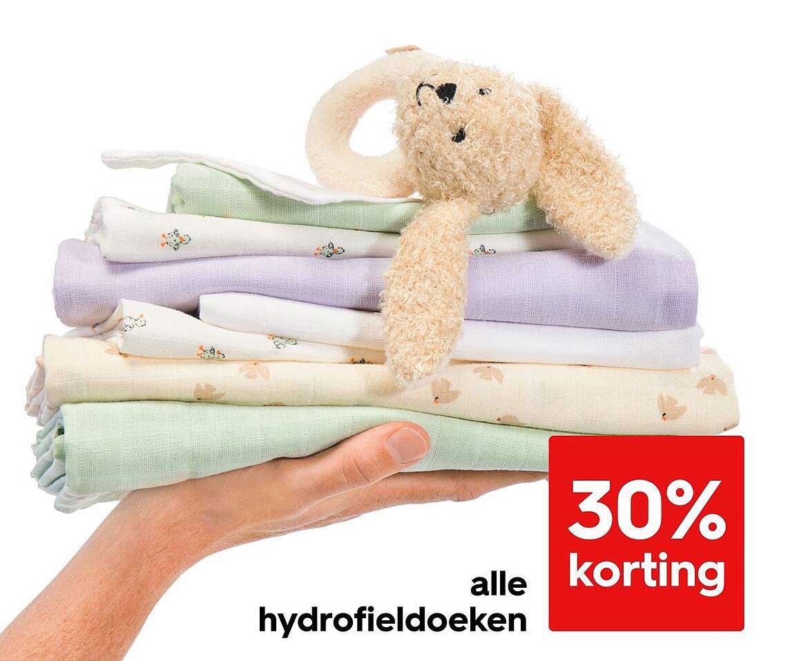30% korting op alle hydrofieldoeken