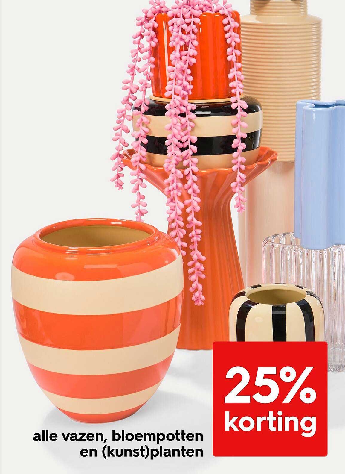 alle vazen, bloempotten en (kunst)planten