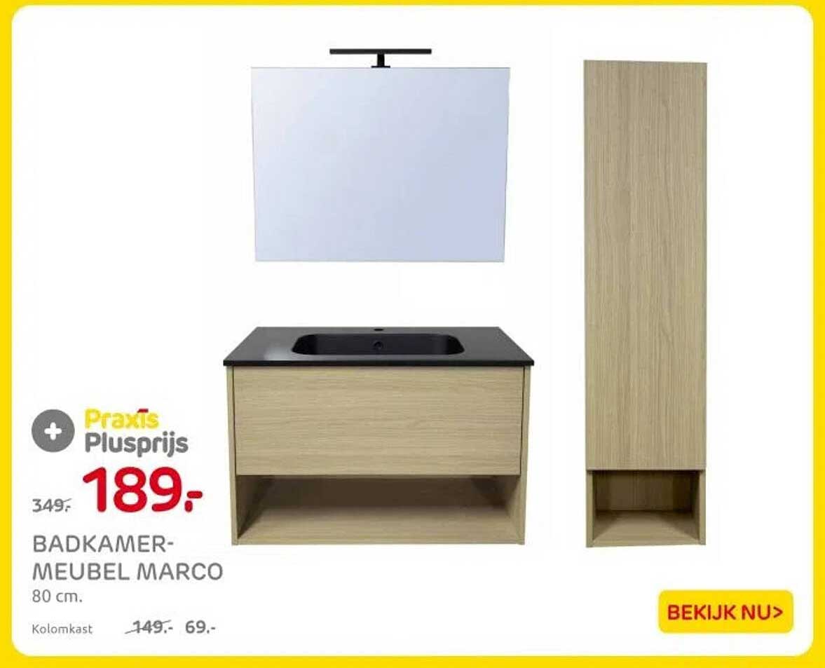 BADKAMER-MEUBEL MARCO 80 cm.