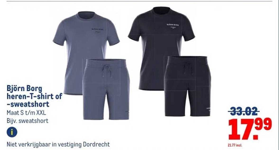 Björn Borg heren-T-shirt of -sweatshort