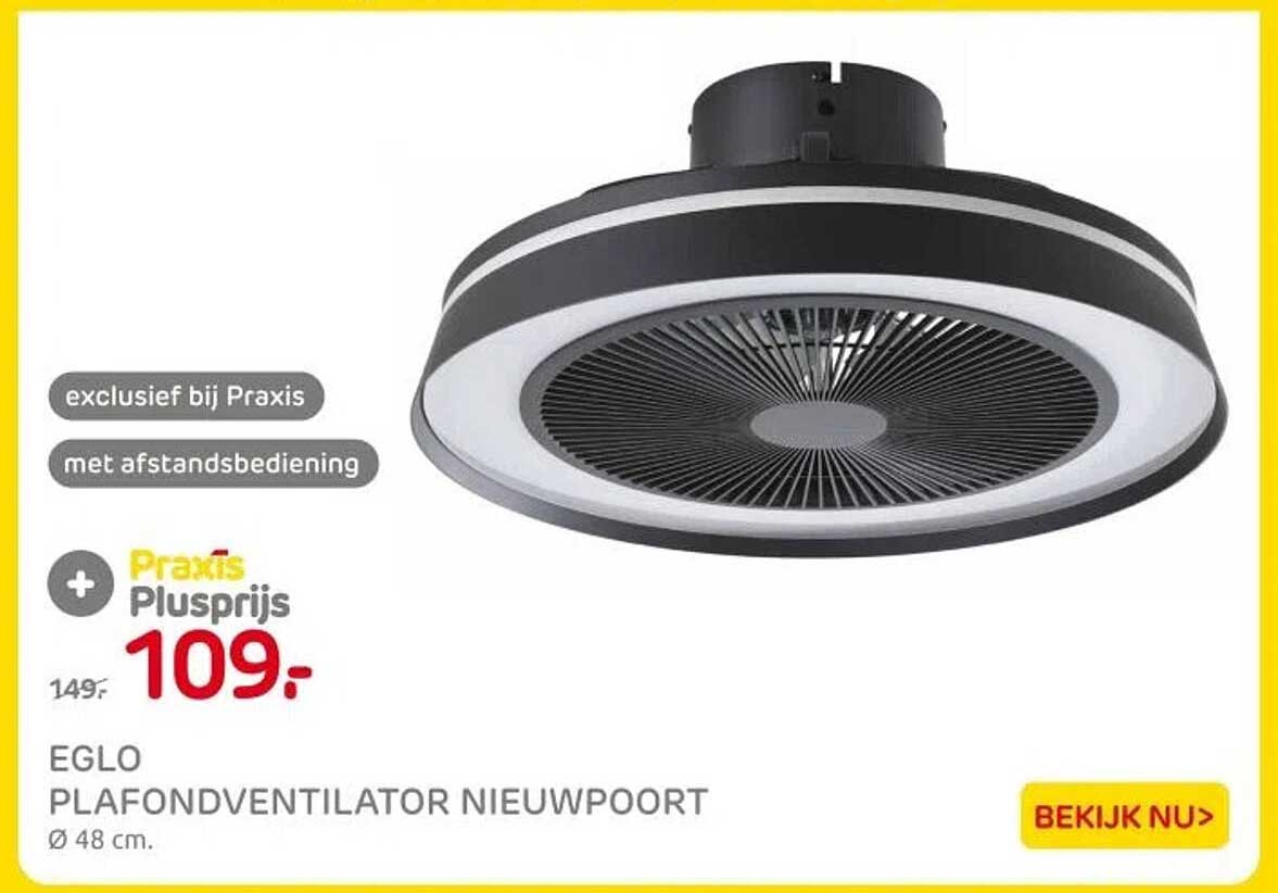 EGLO PLAFONDVENTILATOR NIEUWPOORT Ø 48 cm