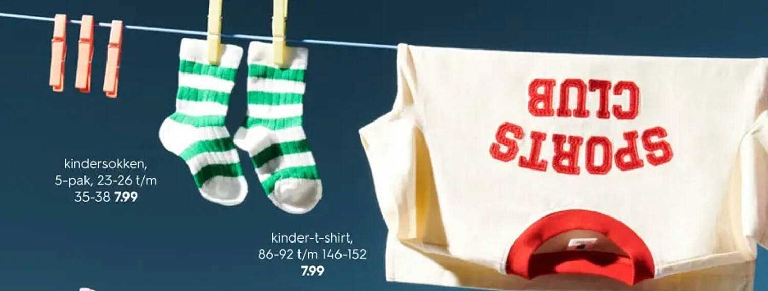 kindersokken, 5-pak, 23-26 t/m 35-38 7.99