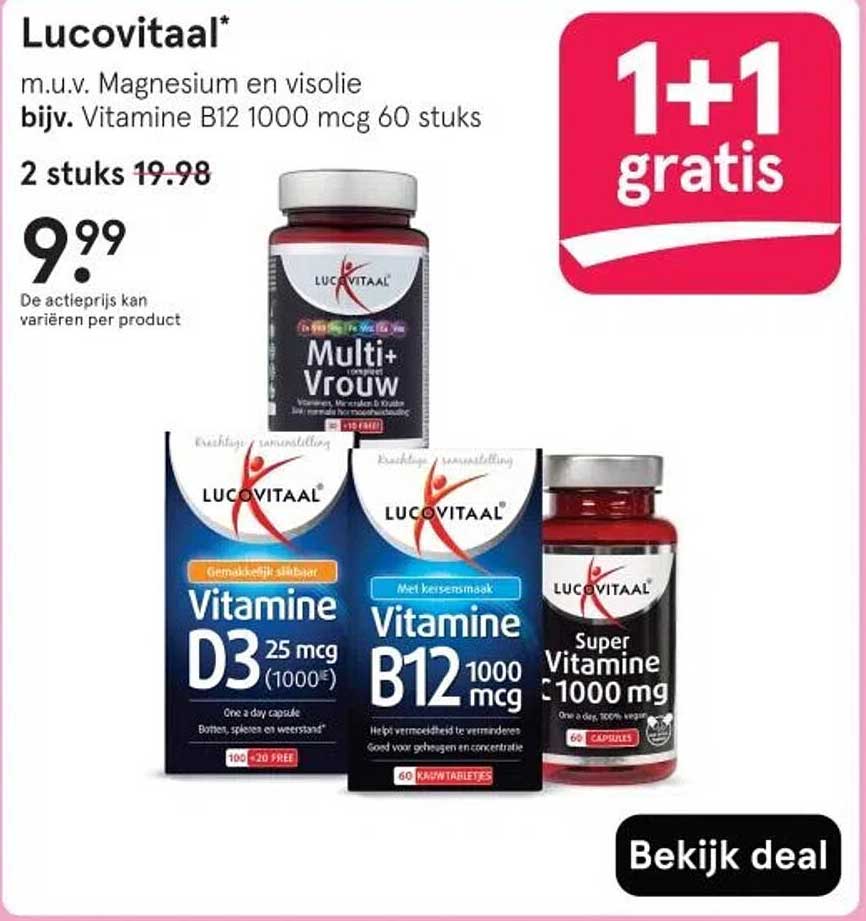 Lucovitaal 1+1 Gratis aanbieding