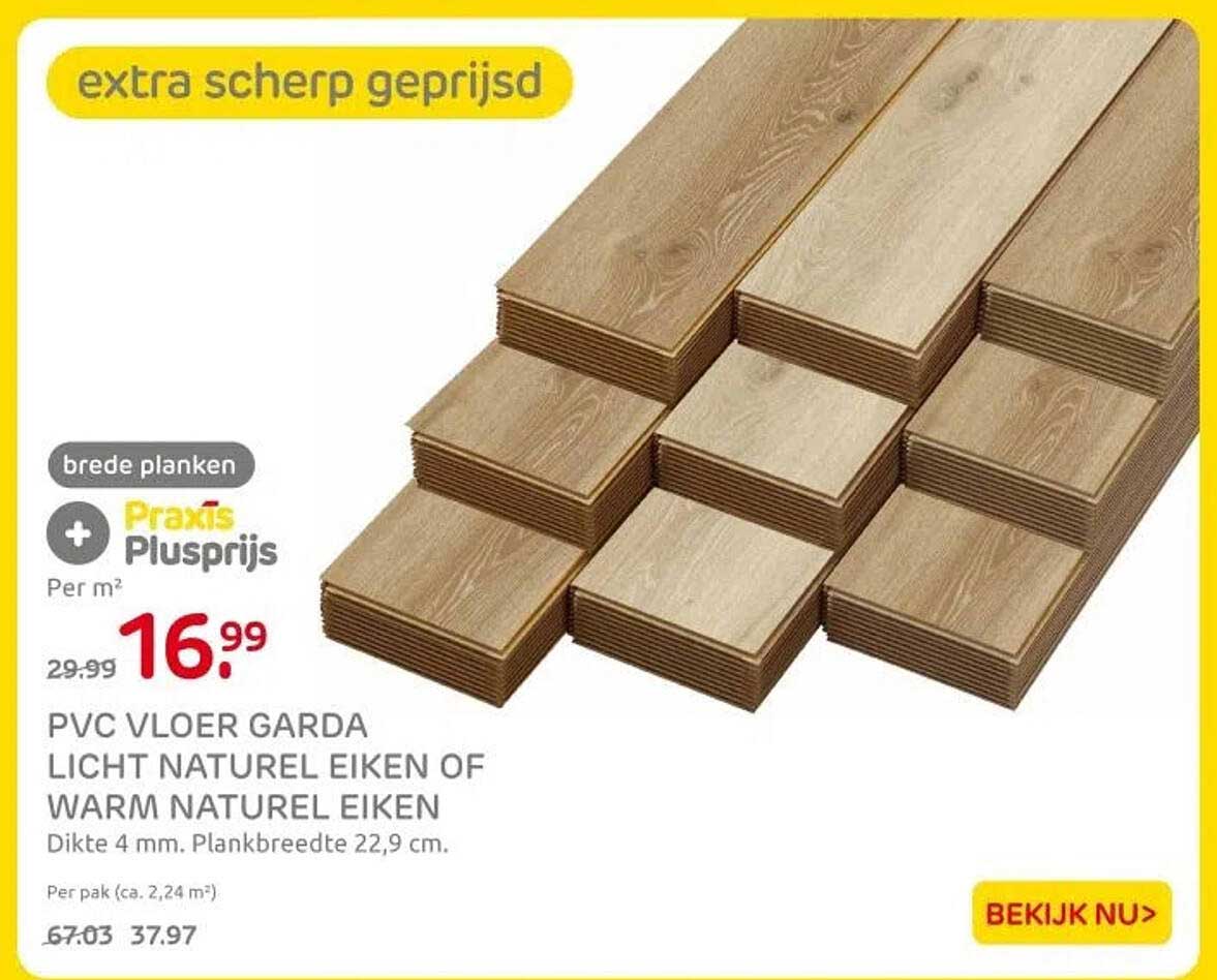 PVC VLOER GARDA LICHT NATUREL EIKEN OF WARM NATUREL EIKEN