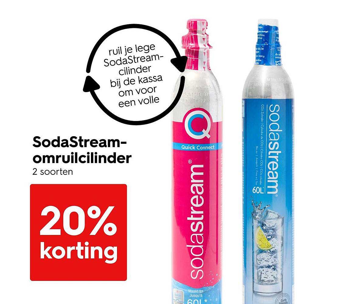 SodaStream-omruilcilinder - 20% korting