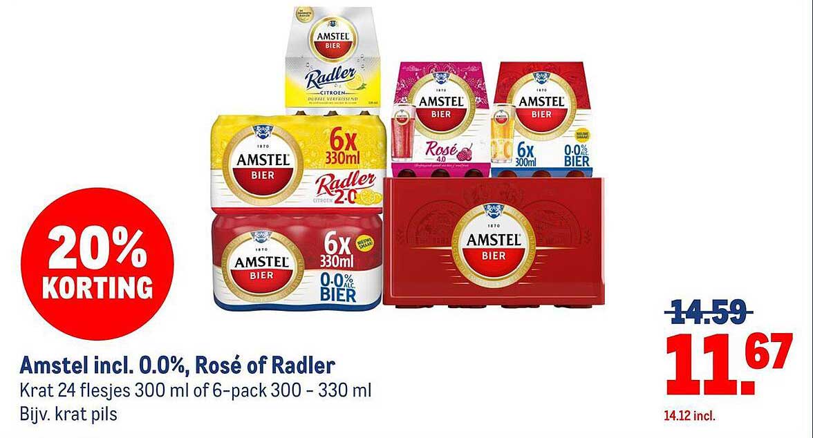 Amstel incl. 0.0%, Rosé of Radler