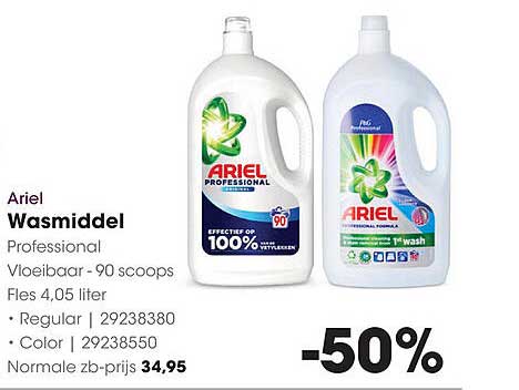 Ariel Wasmiddel Professional Vloeibaar - 90 scoops - Fles 4,05 liter