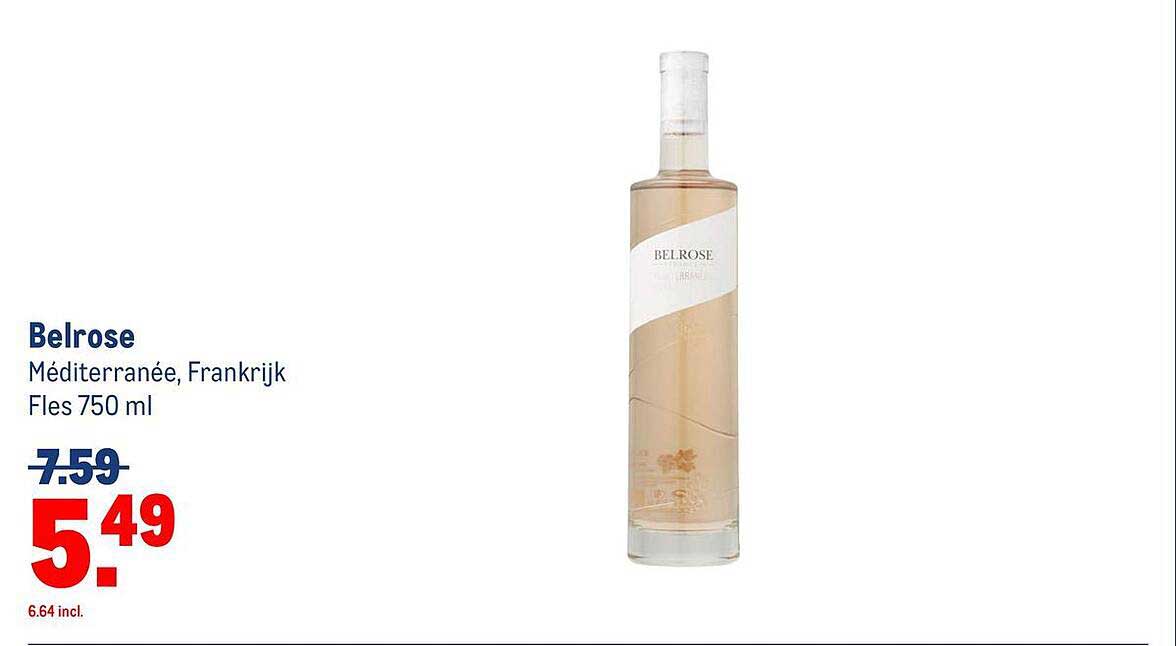 Belrose Méditerranée, Frankrijk Fles 750 ml
