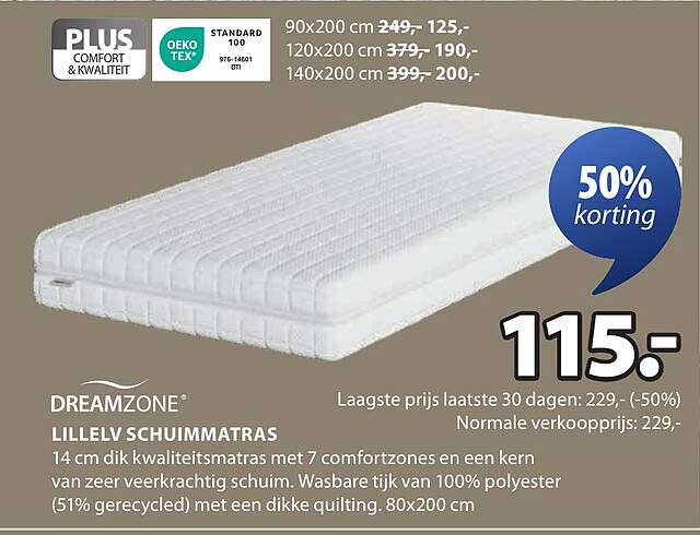 DREAMZONE LILLELV SCHUIMMATRAS