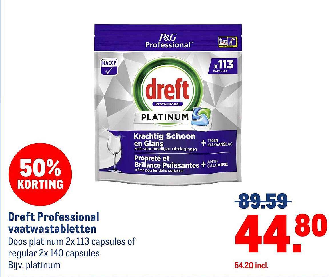 Dreft Professional vaatwastabletten