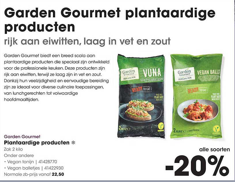Garden Gourmet plantaardige producten