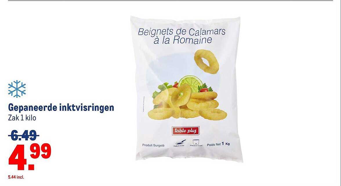 Gepaneerde inktvisringen
