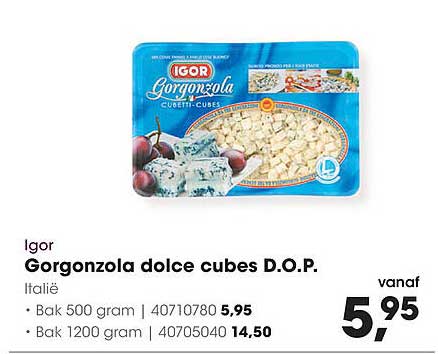 Gorgonzola dolce cubes D.O.P.