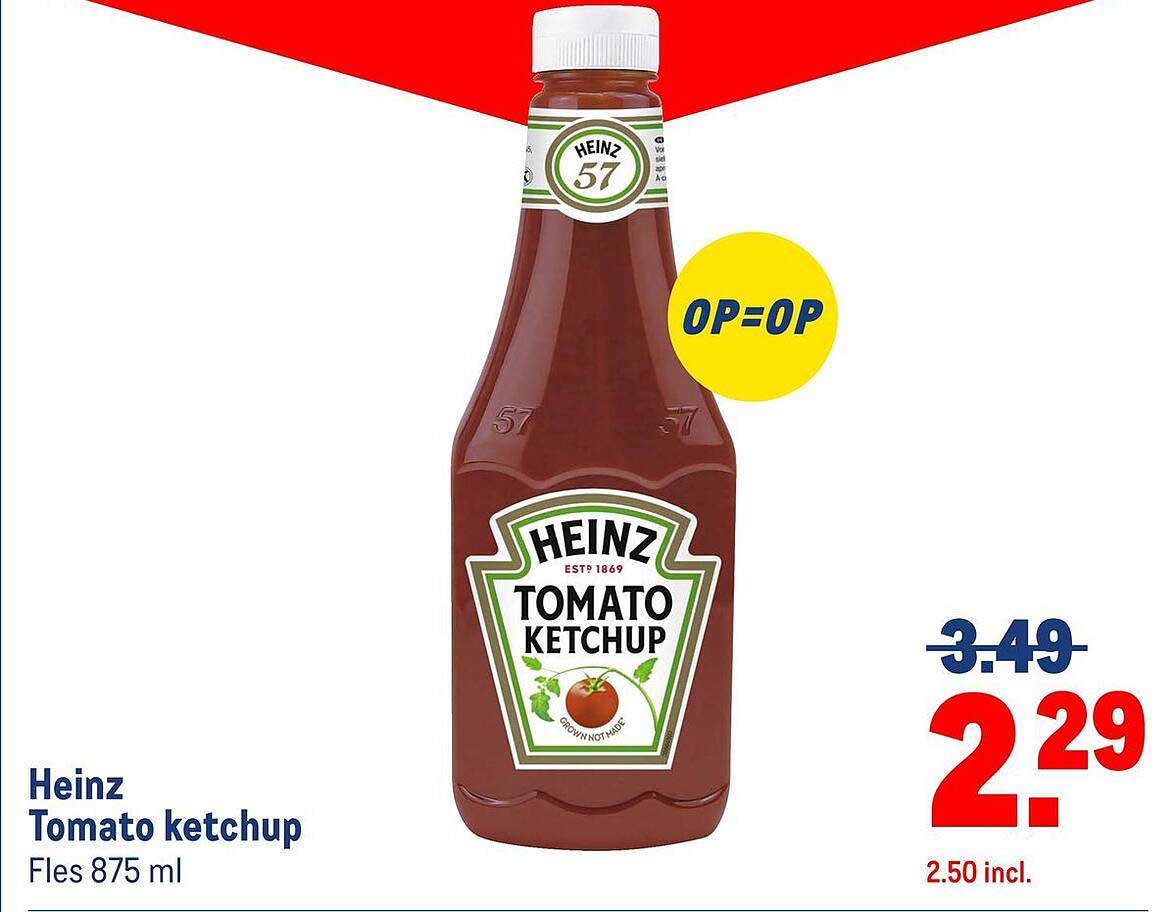Heinz Tomato ketchup Fles 875 ml