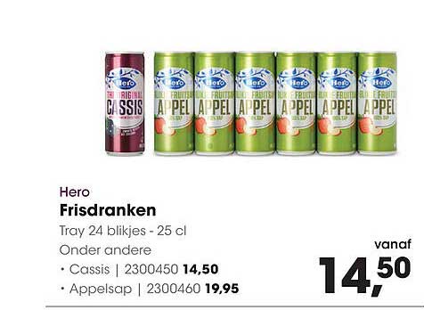 Hero Frisdranken Tray 24 blijkjes - 25 cl