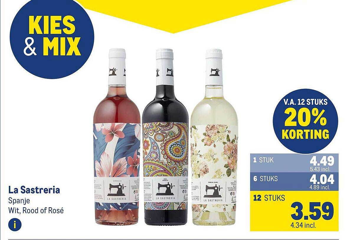 La Sastreria Wit, Rood of Rosé